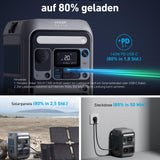 Anker SOLIX C300 Tragbare Powerstation, 288Wh LiFePO4 Akku, 300W (Max 600W) Solargenerator, 140W Beiseitige Schnellladeleistung, Für Camping, Draußen, Reisen, Notfälle, unterwegs (Solarpanel Optional)